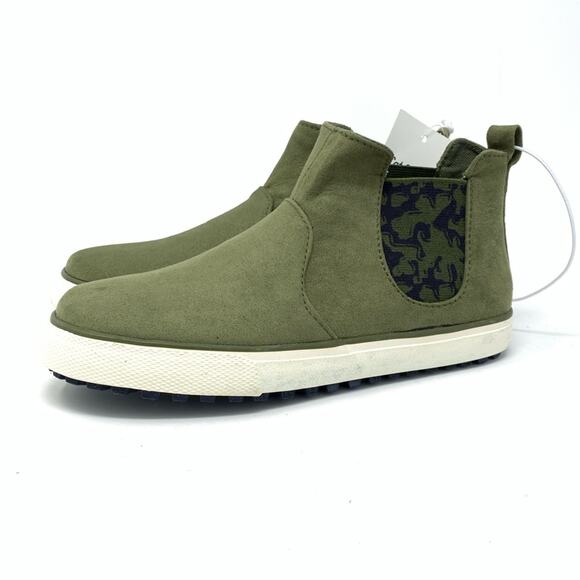 Cat & Jack Anton Olive Green Mid Top Sneaker Baby Toddler Boy's Size 6 NWT - Picture 2 of 5